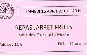 REPAS DU TRIANGLE SAMEDI A LA MOTTE