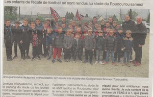 L'ECOLE DE FOOT ETAIT AU ROUDOUROU SAMEDI