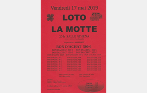 LOTO DE L'ASM LE 17 MAI