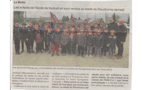 L'ECOLE DE FOOT ETAIT AU ROUDOUROU SAMEDI