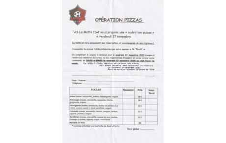 L'OPERATION PIZZA EST MAINTENUE