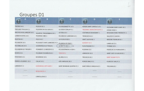 GROUPES DEFINITIFS DE D1