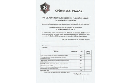 OPERATIONS PIZZA DE L'ASM